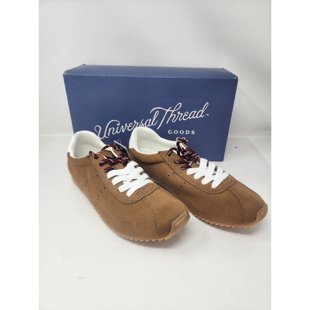 Universal Thread Jojo Brown Faux Suede Memory Foam Sneakers Shoes Womens 10 NEW